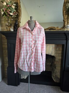 Lilly Pulitzer Pink & White Gingham Shirt